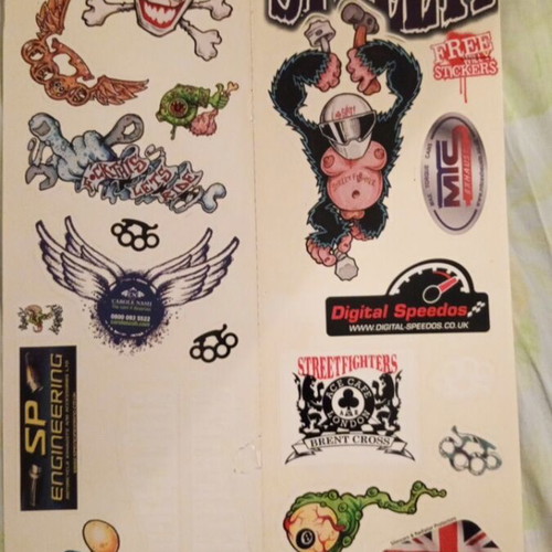 Collectible vinyl stickers inspired by Hot Rod and Kustom Kulture