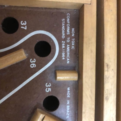 Vintage wooden skill labyrinth game used