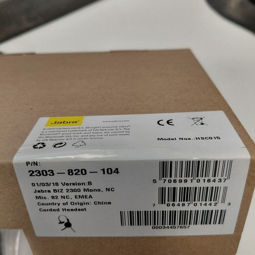 Jabra BIZ 2300 Mono NC wired professional headset like new