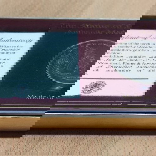 Αυθεντικό επετειακό μενταγιόν Άγαλμα της Ελευθερίας 1886-1986