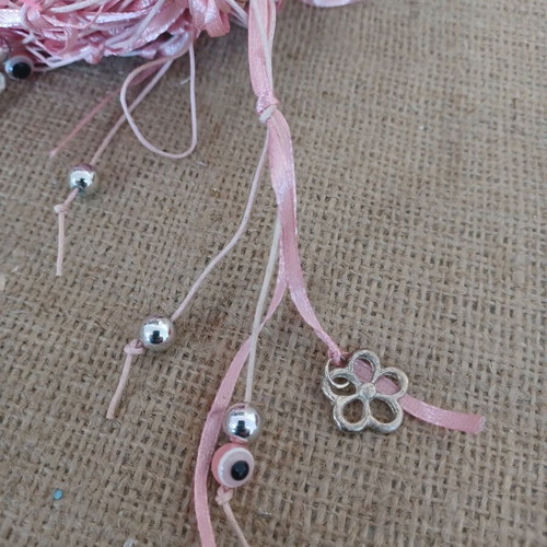 Baptism favors for girl pack of 80 with vintage metal flower