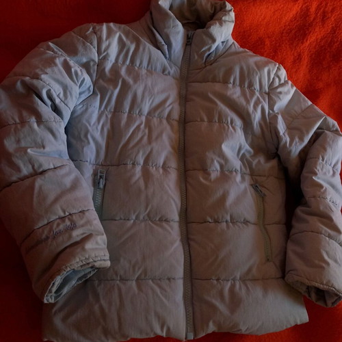 Bomber jacket light blue like new, with down filling