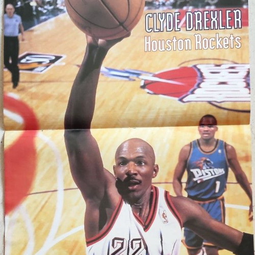 Clyde Drexler HOOP poster like new