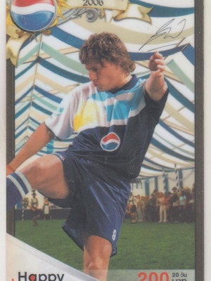 Phone card Thailand Hernan Crespo Pepsi Football 2006 used