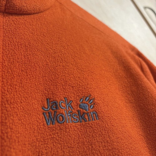 Jack Wolfskin fleece jacket like new, orange, size L