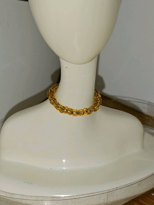 Handmade necklace for Barbie dolls gold new