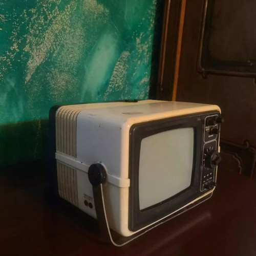 Euromatic 405D vintage portable black and white television used