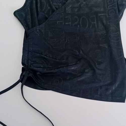 Blouse with unique design like new, black