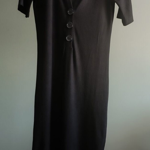 Midi rib dress Zara Trafaluc black like new, size M