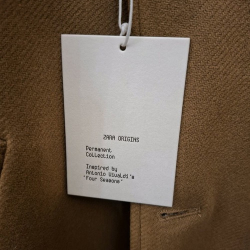 Zara brown wool and cashmere coat XL