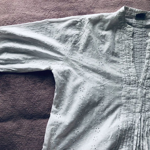White cotton women's dress or long shirt used, size S