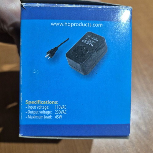 Desktop voltage converter 45W 110VAC to 230VAC new