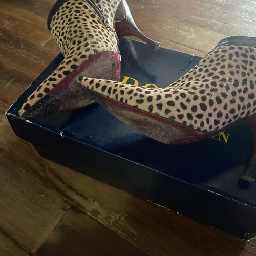 Cesare Paciotti ankle boots size 38.5 used, beige spotted