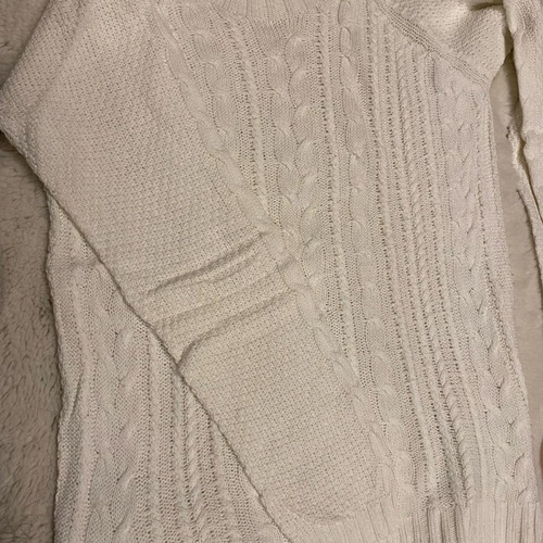 Stradivarius white knitted sweater size S used