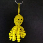 Handmade knitted octopus keychain new