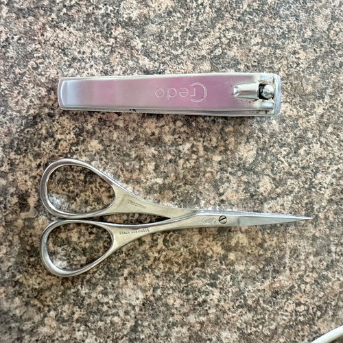 Nail scissors and nail clipper set