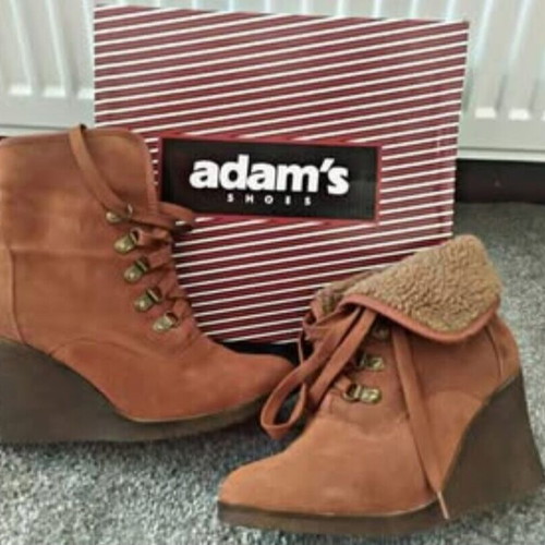Women's Adam's Shoes ankle boots new, brown, size 38
