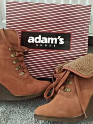 Women's Adam's Shoes ankle boots new, brown, size 38
