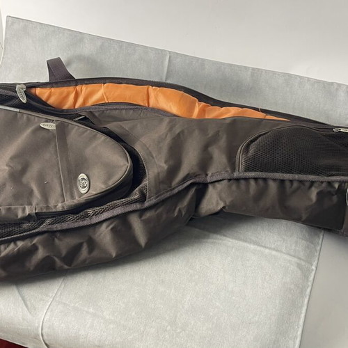 Ritter Guitar Bass Gig Bag used, padded brown with orange interior