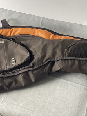 Ritter Guitar Bass Gig Bag used, padded brown with orange interior