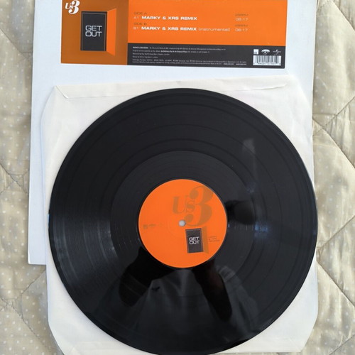 Us3 Get Out 12" vinyl single very good plus, electronic