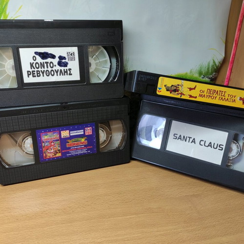 VHS set used with Pirates of the Black Galaxy, Kontorevythoulis, Santa Claus, Red Riding Hood