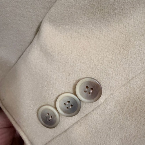 Vintage angora and lambswool blazer made in West Germany like new, cream
