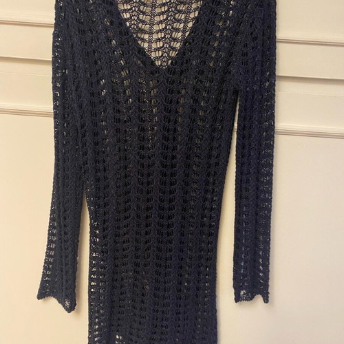 Navy Blue Perforated Cardigan like new, size M