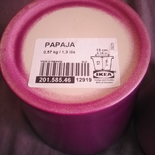 IKEA ceramic flowerpots new, dark purple and light lilac