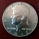  Half dollar USE Silver 1968. Μισό δολάριο Αμερικής του 1968. Ασημένιο