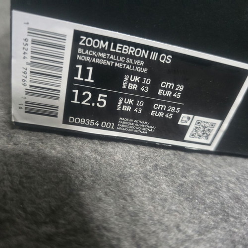 Nike Zoom LeBron III 3 QS sneakers size 45 new