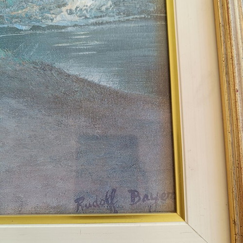 Rudolf Bauer Mountain Landscape Painting 0.80x0.60 m