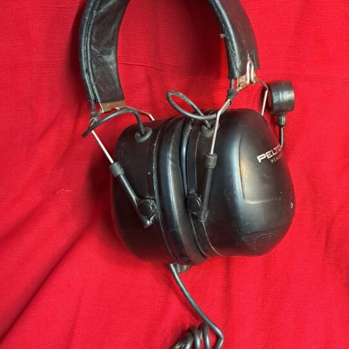Peltor MT7H79F headset with microphone used, wired connection