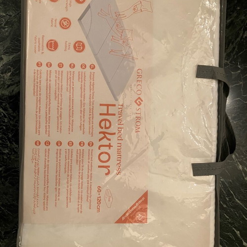 Greco Strom Hector travel bed mattress used 60x120x5cm