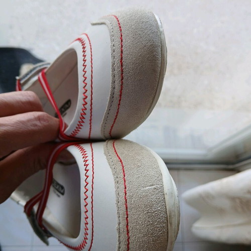 Women's ballerina shoes like new, size 37, white and red