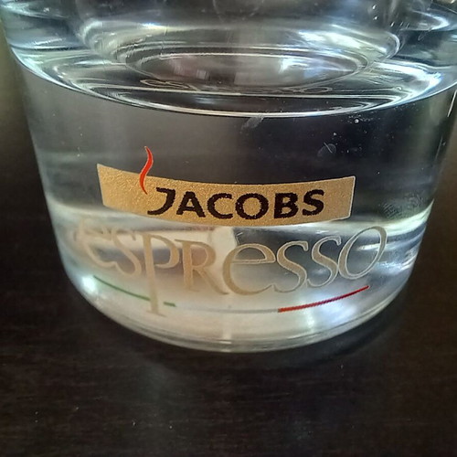 Jacobs Espresso Glasses set of 2 used, vintage transparent