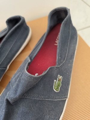 Ανδρικές εσπαντρίγιες Lacoste μεταχειρισμένες, τζιν ύφασμα, νούμερο 45