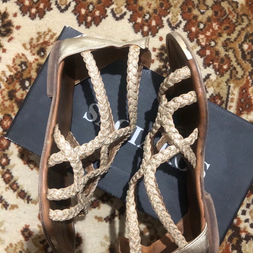 Sagiakos sandals used, gold, size 36, sandals