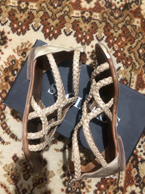 Sagiakos sandals used, gold, size 36, sandals