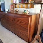 Modern walnut wood dining room buffet new