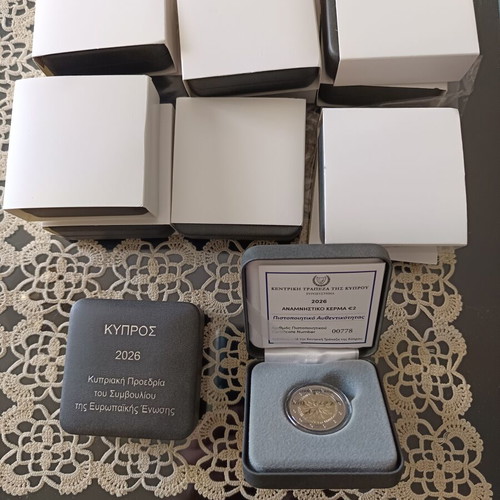 Cyprus 2026 Proof Commemorative Coin New from Central Bank