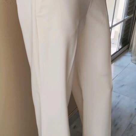 Straight leg pants Shine 2gether new, size M, white and beige