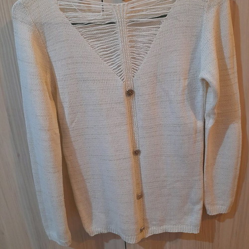 Women's blouse with buttons on back like new, white, size S