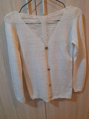 Women's blouse with buttons on back like new, white, size S