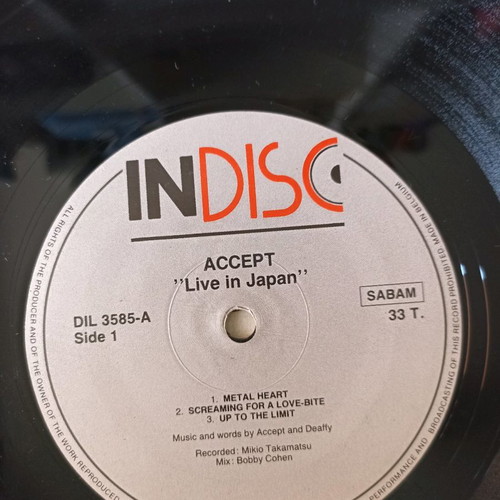 Accept Live In Japan LP used, metal