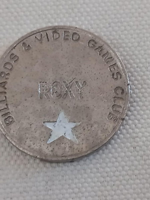 Roxy token for billiards used