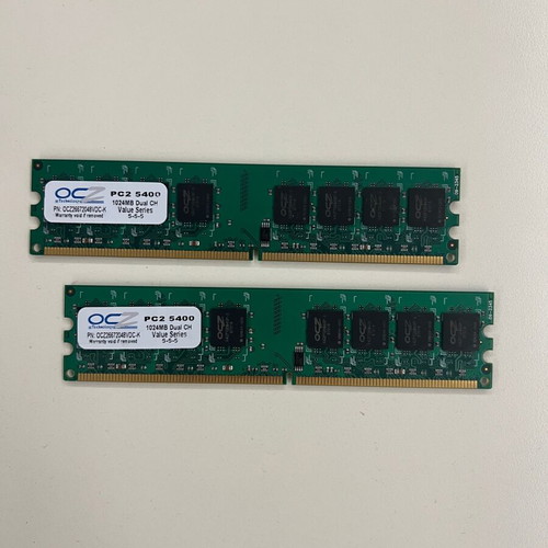 OCZ DDR2 Desktop RAM Set 2x1GB like new