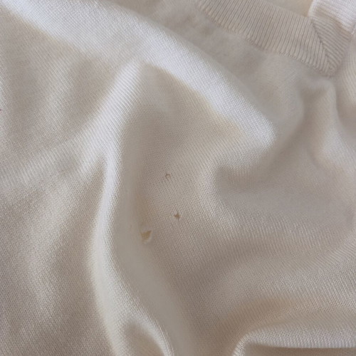 Burberrys Golf V-Neck Sweater used, vintage cream with embroidered logo