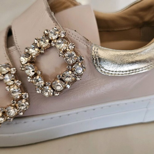 Tsakiris Mallas leather sneakers size 40 like new, pink and gold