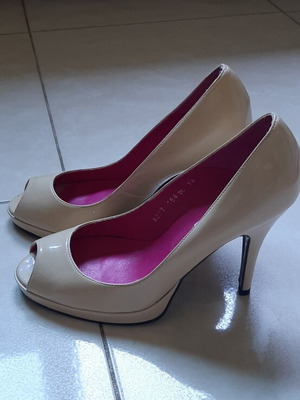 Buffalo Γόβες Peep Toe Καινούργιες Μπεζ Νούμερο 38
